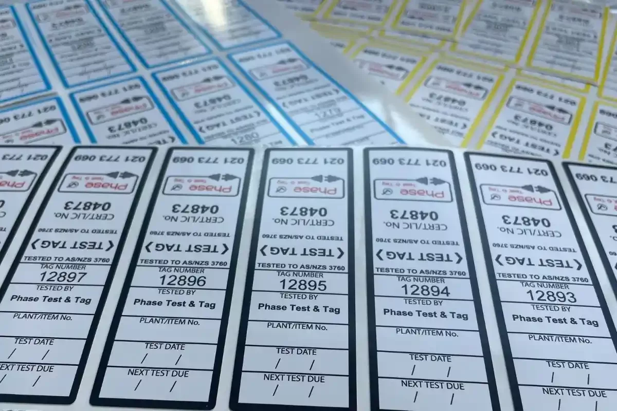 Test And Tag Labels Used For Electrical Appliances